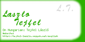 laszlo tejfel business card